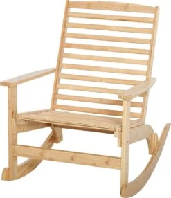 Outsunny Tuin Schommelstoel, Relaxstoel, Tuinstoel, Bamboe Multiplex Naturel 84A-171 -Tuinmeubel Winkel 1037x1200