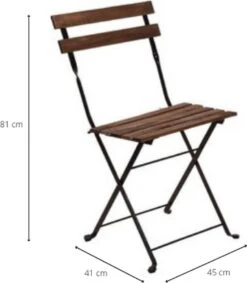 Wooners® Bistroset - Tuintafel Met Twee Stoelen - Metaal En Hout - Zwart -Tuinmeubel Winkel 1046x1200 2