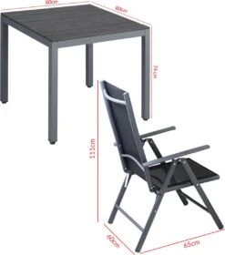 Tuinset 4 + 1 Klapstoelen Tuintafel – Aluminium 80x80cm - Grijs 28 Tuinset 4 + 1 Klapstoelen Tuintafel – Aluminium 80x80cm - Grijs -Tuinmeubel Winkel 1059x1200 3