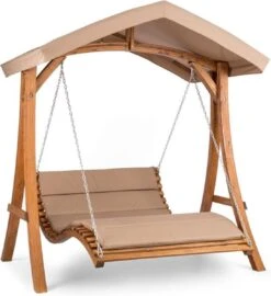 Bermuda Hollywoodschommel Tuinschommelbank 130 Cm 2-zits Zonneluifel