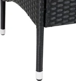 Casaria Tuinbank Polyrattan – 2 Zitter Incl. Tafel & Kussens – Zwart -Tuinmeubel Winkel 1128x1200 1