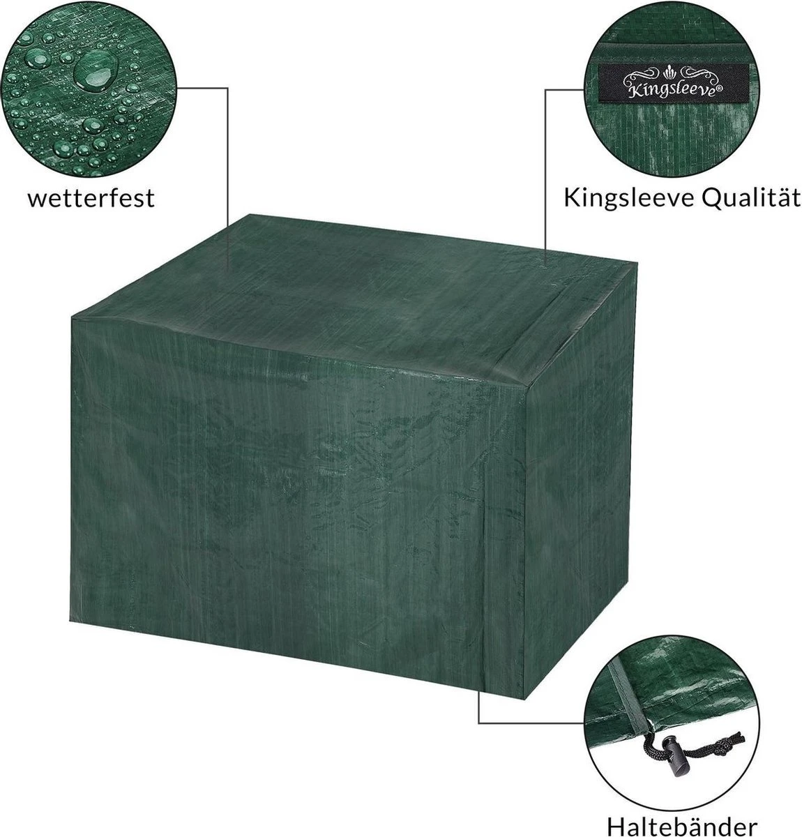 Kingsleeve Tuinmeubelhoes - Beschermhoes - Weerbestendig -308x138x89cm - Groen 9 Kingsleeve Tuinmeubelhoes - Beschermhoes - Weerbestendig -308x138x89cm - Groen - Afbeelding 9