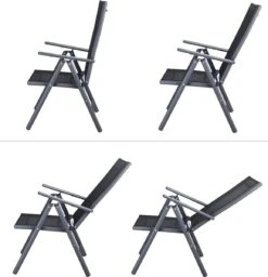 Tuinset 4 + 1 Klapstoelen Tuintafel – Aluminium 80x80cm - Grijs 22 Tuinset 4 + 1 Klapstoelen Tuintafel – Aluminium 80x80cm - Grijs -Tuinmeubel Winkel 1156x1200 1