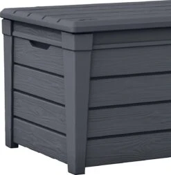 Keter Brightwood Opbergbox - 455L - 145x69,7x60,3 Cm - Grafiet -Tuinmeubel Winkel 1172x1200 1