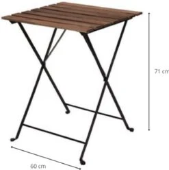 Wooners® Bistroset - Tuintafel Met Twee Stoelen - Metaal En Hout - Zwart -Tuinmeubel Winkel 1193x1200 5
