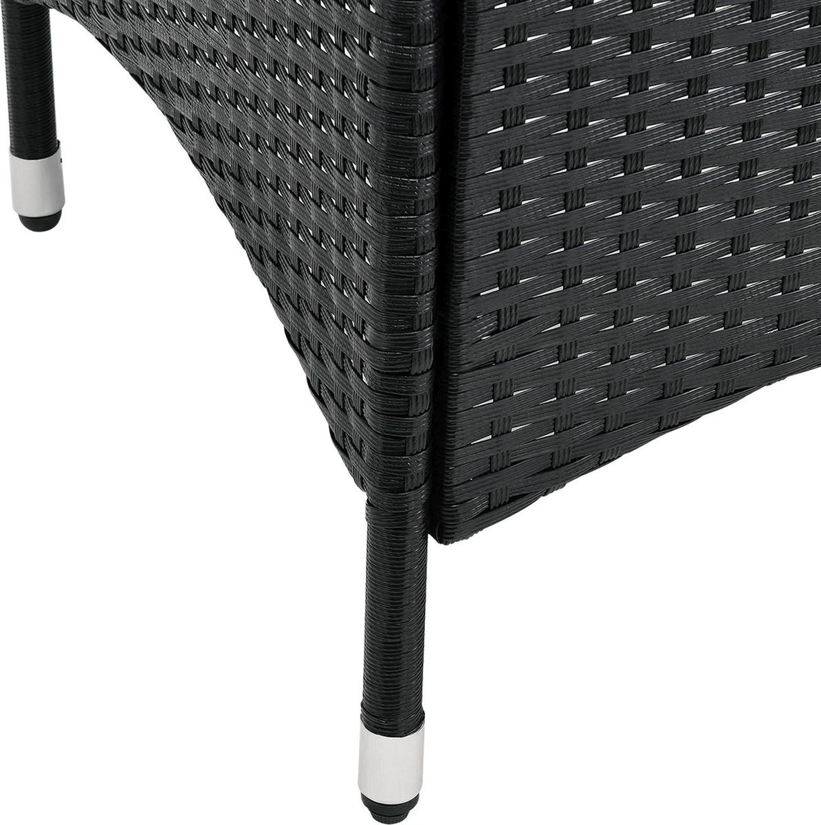 Polyrotan Balkonset - Bayamo - 3-delig - Zwart 4 Polyrotan Balkonset - Bayamo - 3-delig - Zwart - Afbeelding 4