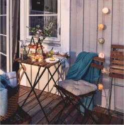 Wooners® Bistroset - Tuintafel Met Twee Stoelen - Metaal En Hout - Zwart -Tuinmeubel Winkel 1197x1200 5