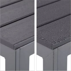 Relaxdays Tuintafel Vierkant - Grijze Buitentafel - Eettafel Tuin - Moderne Balkontafel -Tuinmeubel Winkel 1198x1200 8