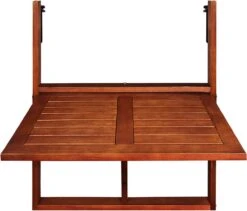 Merkloos Casaria Balkontafel - FSC®-Gecertificeerd Acaciahout – Hangend – Bruin