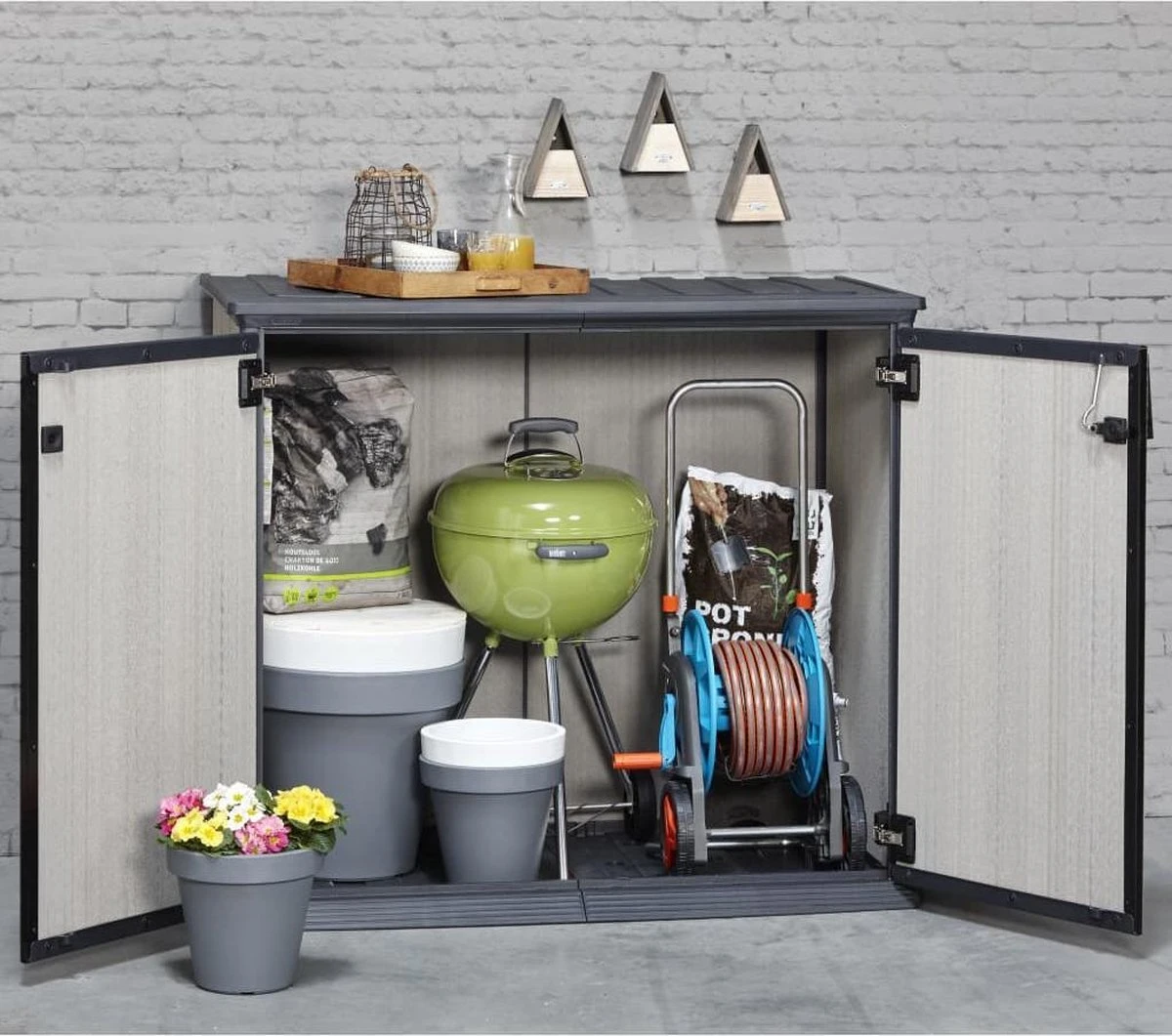 Keter Patio Store Opbergkast - 139,5x77x120cm - Grijs 9 Keter Patio Store Opbergkast - 139,5x77x120cm - Grijs - Afbeelding 9