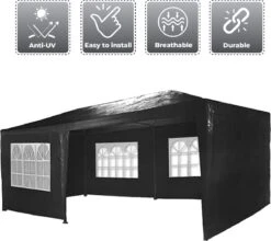 MaxxGarden Partytent - Paviljoen - 3x6m - Incl. Zijwanden - Waterdicht - Zwart 10 MaxxGarden Partytent - Paviljoen - 3x6m - Incl. Zijwanden - Waterdicht - Zwart -Tuinmeubel Winkel 1200x1068 1