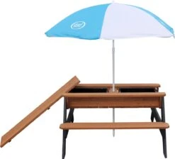AXI Nick Zand & Water Picknicktafel In Antraciet/Bruin - Parasol Blauw/Wit - Picknick Tafel Voor Kinderen Van Hout -Tuinmeubel Winkel 1200x1089 4