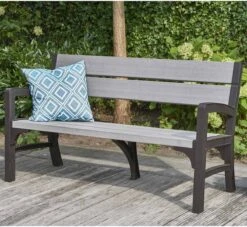 Keter Montero Tuinbank - 3-personen - 150x62,5x89cm – Grafiet -Tuinmeubel Winkel 1200x1102