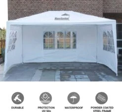 MaxxGarden Partytent - Paviljoen - 3x4m - Incl. Zijwanden - Waterdicht - Wit 11 MaxxGarden Partytent - Paviljoen - 3x4m - Incl. Zijwanden - Waterdicht - Wit -Tuinmeubel Winkel 1200x1105 3