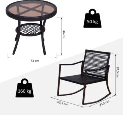 Outsunny Tuinset 7-delig Schommelstoel Set Zitgroep Met Kussens Rotan Bruin 863-030 -Tuinmeubel Winkel 1200x1127 3