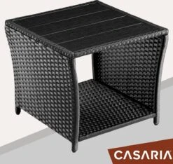 Casaria Polyrattan Bijzettafel - WPC Tafelblad 45x45x40cm – Zwart 11 Casaria Polyrattan Bijzettafel - WPC Tafelblad 45x45x40cm – Zwart -Tuinmeubel Winkel 1200x1138 2