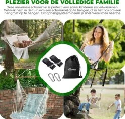 4House Ophang Koord Voor Hangmat, Hangstoel / Schommel - Hangmat Bevestigingsset Inclusief Haken - Karabijnhaak - Hangmat Standaard -Schommelophangset - Hangmat Ophangsysteem -150cm - Tot 1000kg - Boomvriendelijke Hangmat Ophangset - Set Van 2Stuks -Tuinmeubel Winkel 1200x1138 6