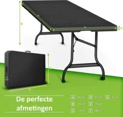 Sens Design Tuintafel Kunststof - Campingtafel Inklapbaar - Rotan-Look -Tuinmeubel Winkel 1200x1142 1