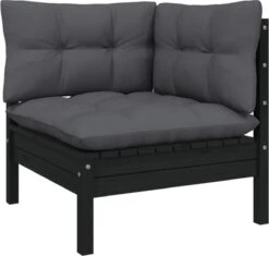 VidaXL 3-delige Loungeset Met Kussens Massief Grenenhout Zwart 19 VidaXL 3-delige Loungeset Met Kussens Massief Grenenhout Zwart -Tuinmeubel Winkel 1200x1143
