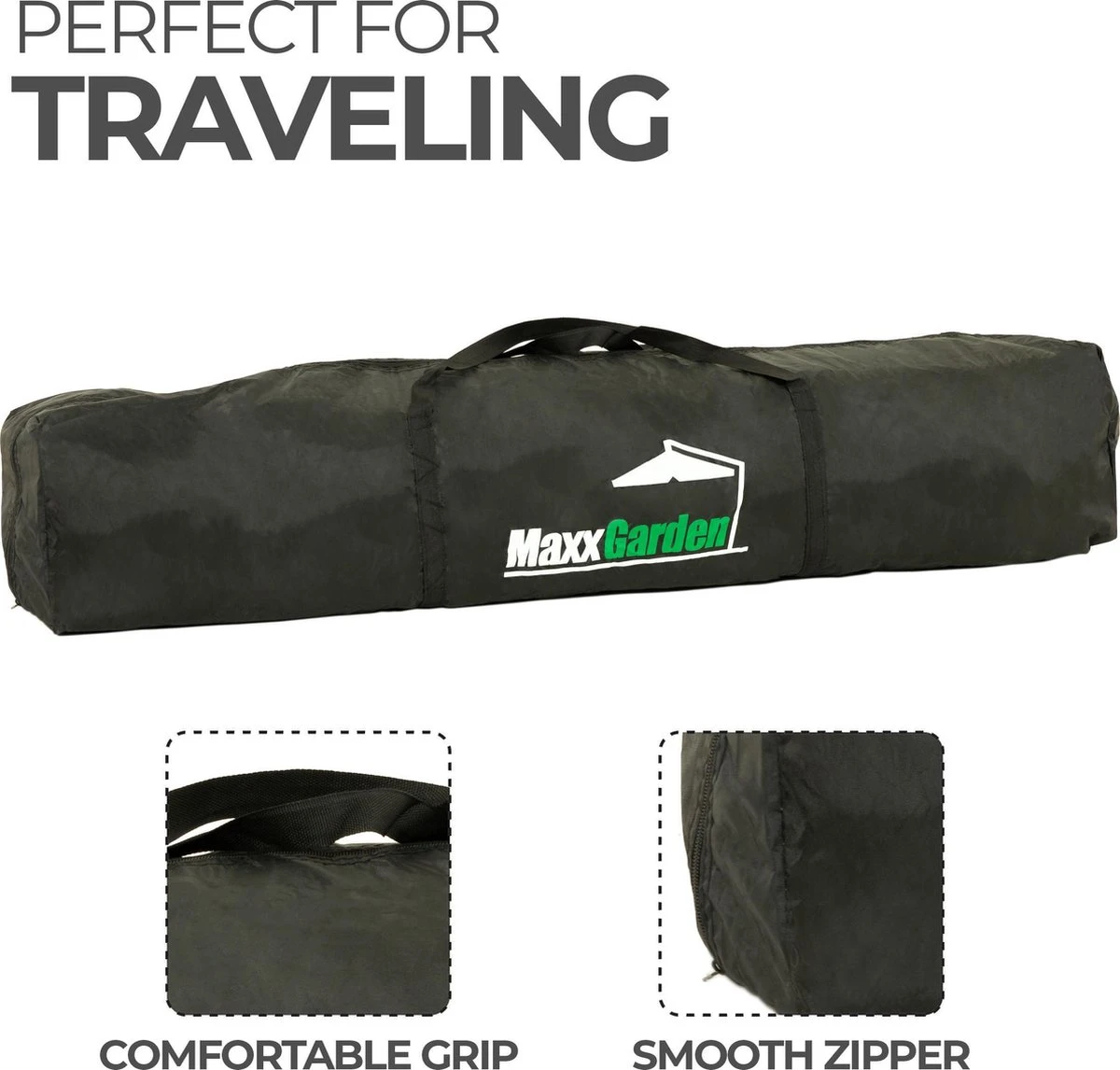 MaxxGarden Easy-up Partytent - 3x3m - Standaard - Waterdicht - Opvouwbaar - Inclusief Draagtas - Zwart 5 MaxxGarden Easy-up Partytent - 3x3m - Standaard - Waterdicht - Opvouwbaar - Inclusief Draagtas - Zwart - Afbeelding 5