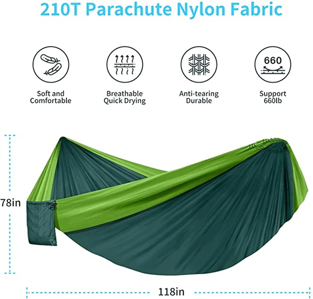 Fuegobird Hangmat Dubbele En Enkele Draagbare Hangmat Met Boomtouwen, Lichtgewicht Nylon Parachute-hangmatten Camping 3 Fuegobird Hangmat Dubbele En Enkele Draagbare Hangmat Met Boomtouwen, Lichtgewicht Nylon Parachute-hangmatten Camping - Afbeelding 3