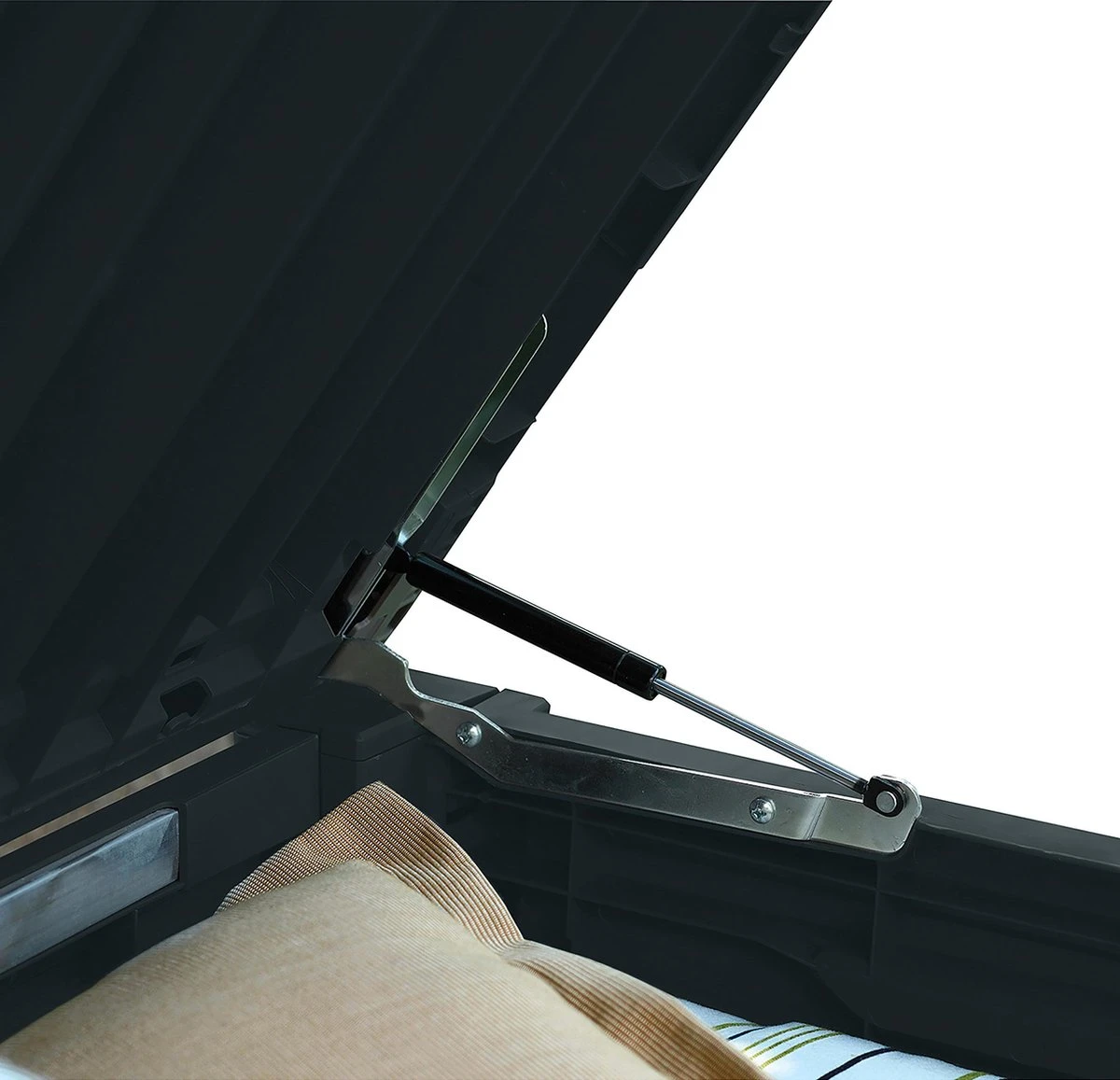 Keter Rockwood Opbergbox - 570L - 155x72,4x64,4cm - Grafiet 6 Keter Rockwood Opbergbox - 570L - 155x72,4x64,4cm - Grafiet - Afbeelding 6