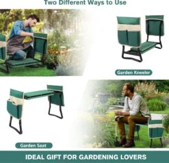 Uten - Kniebankje Tuin - Knie Steun - Tuinkruk Inklapbaar - Kniesteun Tuinieren - Kniekussen - Tot 150 Kg - Groen -Tuinmeubel Winkel 1200x1158 3