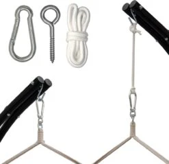 Metalen Ophangset Tot 160kg - Massieve Bevestiging Set Voor Hangstoel Hangmat - Plafond Wand Montage -Tuinmeubel Winkel 1200x1159