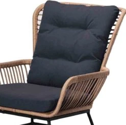 BUITEN Living Dex Wicker Loungestoel Tuin Incl. Wicker Voetenbank | Wicker + Aluminium | Bamboe Antraciet -Tuinmeubel Winkel 1200x1192 2