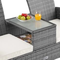 Casaria Polyrattan Tuinbank - Incl. Tafel & Kussens 7 Cm - Grijs 14 Casaria Polyrattan Tuinbank - Incl. Tafel & Kussens 7 Cm - Grijs -Tuinmeubel Winkel 1200x1200 102