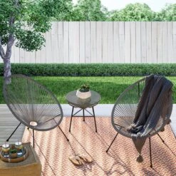 LifeGoods Acapulco Bistroset - 3-Delig - Tuinset Met Bijzettafel - Grijs -Tuinmeubel Winkel 1200x1200 1064