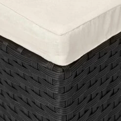 Casaria Polyrattan Zonne-Eiland Ø185cm – Incl. Kussens - Zwart Crème -Tuinmeubel Winkel 1200x1200 1087