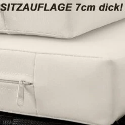 Casaria Polyrattan Zonne-Eiland Ø185cm – Incl. Kussens - Zwart Crème -Tuinmeubel Winkel 1200x1200 1092