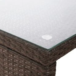 Teamson Home 3-Delig Hoek Loungeset - Tuinmeubelen - Tuinbank - Omvat Tafel En Kussens - Rotan - Bruin/Wit -Tuinmeubel Winkel 1200x1200 1108