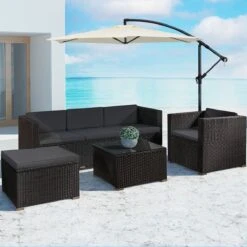 Polyrotan Loungeset Punta Cana L - Zwart -Tuinmeubel Winkel 1200x1200 1110
