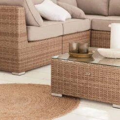 Premium Loungeset - VITTORIA - Rond Wicker– 5 Plaatsen, Naturel/beige -Tuinmeubel Winkel 1200x1200 1136