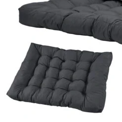 Merkloos En.casa Zitkussen Palletbank - 120 X 80 X 12 Cm - Donkergrijs -Tuinmeubel Winkel 1200x1200 1227