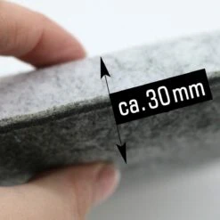 30mm Vilten Zitkussen Rond - Ø 35cm Stoelkussen Stoelpad Zacht 2-kleurig Grijs -Tuinmeubel Winkel 1200x1200 1248