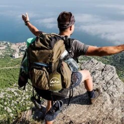 Kanyon Hangmat - Incl. Karabijnhaken En Riemen - Licht Parachutestof - 260 X 140 Cm - Tot 200kg - Groen/Khaki -Tuinmeubel Winkel 1200x1200 1305