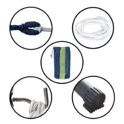 Hangmat Met Standaard En Opbergtas – 2 Persoons – Max. Draaggewicht 200Kg – Hangmatset – Hangmatten – Hang Mat Voor Binnen En Buiten – Hangmatstandaard – Hammock – Blauw / Groen -Tuinmeubel Winkel 1200x1200 1347