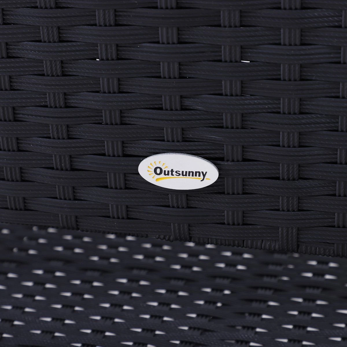 Outsunny Polyrotan Tuinbank 2-zits Parkbank Bank Staal Zwart 867-022 8 Outsunny Polyrotan Tuinbank 2-zits Parkbank Bank Staal Zwart 867-022 - Afbeelding 8