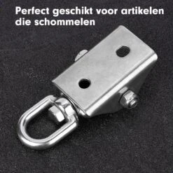 Luxe Ophangsysteem - 180° Schommelen, 360° Roteerbaar - Plafondhaak - Ophanghaak - Hangstoel Buiten - Hangstoel Binnen – Schommelstoel - Schommel - Bokszakken - RVS - Nederlandse Handleiding - -Tuinmeubel Winkel 1200x1200 233
