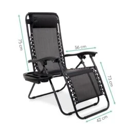 LifeGoods Opvouwbare Tuinstoelen - Verstelbaar Zonnescherm - 2 Stuks - 30°-90° Verstelbaar - Metaal - Zwart -Tuinmeubel Winkel 1200x1200 267