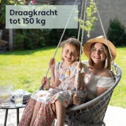 Vita5 Macramé Hangstoel - Voor Binnen En Buiten - Zonder Standaard - Incl. Kussen, Boekenvak En Beschermhoes - Tot 150kg - Grijs 16 Vita5 Macramé Hangstoel - Voor Binnen En Buiten - Zonder Standaard - Incl. Kussen, Boekenvak En Beschermhoes - Tot 150kg - Grijs -Tuinmeubel Winkel 1200x1200 343