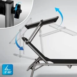 Sens Design Zonnebed - Ligbed Inklapbaar Met Zonneklep - Zwart -Tuinmeubel Winkel 1200x1200 387