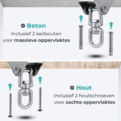 AVINT GOODS RVS Ophangsysteem Plafondhaak Bokszak – Schroefhaak & Ophanghaak Hangstoel – Muurhaak Binnen & Buiten - 550KG -Tuinmeubel Winkel 1200x1200 408