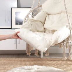 Hangstoel, Hangschommel, Hangstoel Met Een Dik Kussen, Tot 120 Kg Belastbaar, Voor Tuin, Balkon, Woonkamer, Terras, Scandinavische Stijl, Modern, Beige HMDC042M01 12 Hangstoel, Hangschommel, Hangstoel Met Een Dik Kussen, Tot 120 Kg Belastbaar, Voor Tuin, Balkon, Woonkamer, Terras, Scandinavische Stijl, Modern, Beige HMDC042M01 -Tuinmeubel Winkel 1200x1200 458