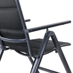 Casaria Tuinstoel Aluminium - 2 Stuks Inklapbaar - Antraciet -Tuinmeubel Winkel 1200x1200 475