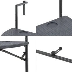Balkontafel Cicala Inklapbaar 83,5x60x64 Cm Donkergrijs -Tuinmeubel Winkel 1200x1200 634