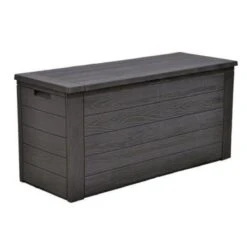 Merkloos Woody Tuin Opbergbox - 324 Liter 45x120x60 Cm - Tuinkussenbox - Antraciet/bruin -Tuinmeubel Winkel 1200x1200 730